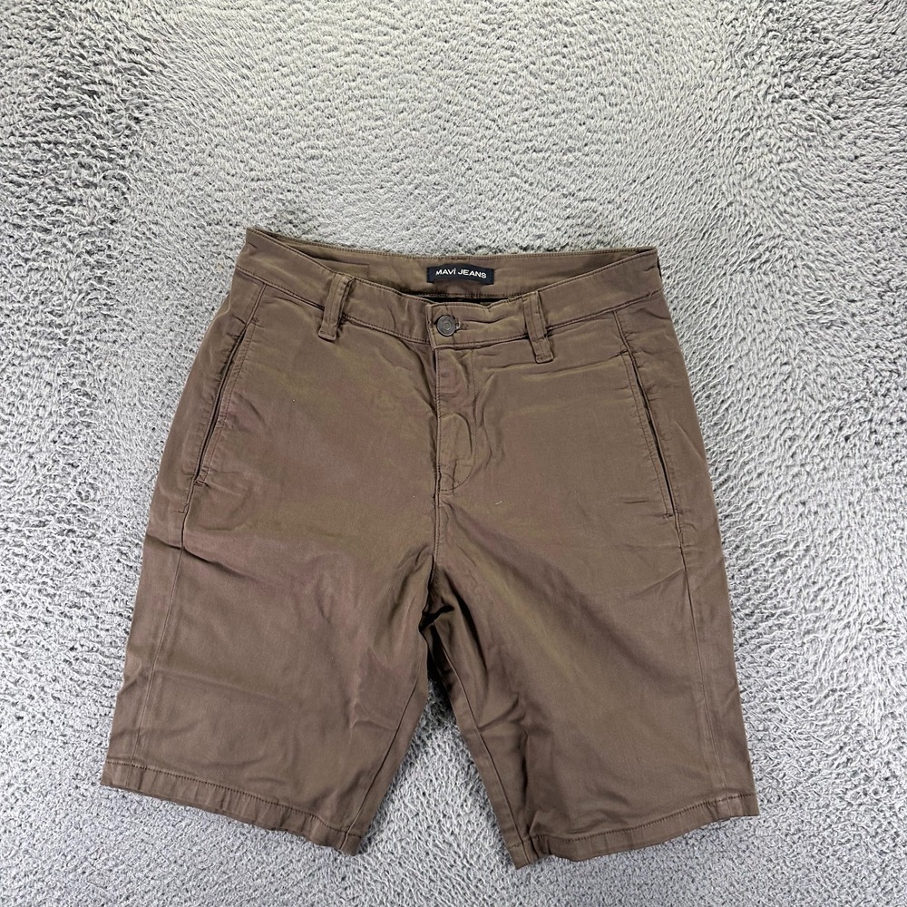 Mavi Shorts Men 31 Brown Cotton Chino Preppy Summer Beach Travel Outdoor Stretch